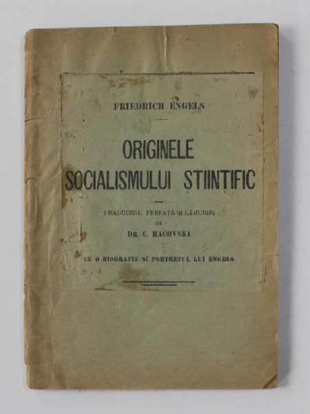 ORIGINILE SOCIALISMULUI STIINTIFIC de FRIEDRICH ENGELS , 1920