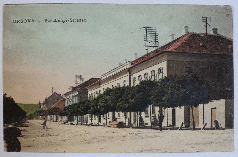 ORSOVA  - SZECHENYI - STRASSE ( STRADA ) , CARTE POSTALA ILUSTRATA , POLICROMA , CIRCULATA , INCEPUT DE SECOL XX