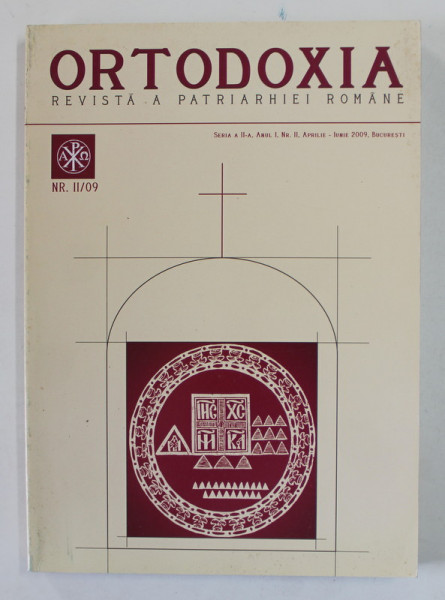 ORTODOXIA , REVISTA A PATRIARHIEI ROMANE , NR. 11  , APARUTA 2009