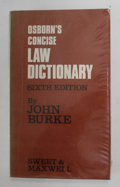 OSBORN 'S CONCISE LAW DICTIONARY by JOHN BURKE , 1976