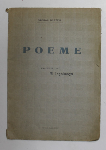OTOKAR BREZINA - POEME , 1933