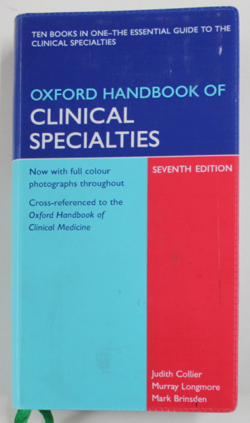 OXFORD HANDBOOK OF CLINICAL SPECIALTIES by JUDITH COLLIER ...MARK BRINSDEN , 2006