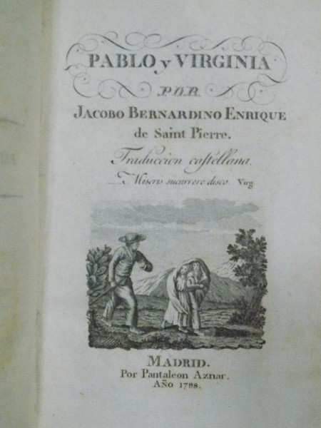 Pablo y Virginia, Madrid 1798