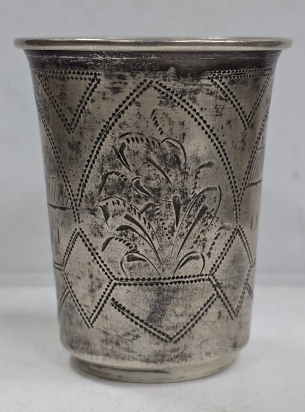 Pahar din argint, gravat manual, Rusia, cca. 1900