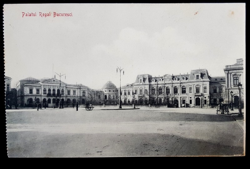 Palatul Regal, Bucuresci - Carte postala ilustrata