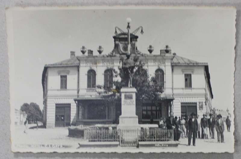 PANCIU , MONUMENTUL CELOR CAZUTI IN PRIMUL RAZBOI MONDIAL DIN  FATA HOTELULUI C.I. GATA , CARTE POSTALA ILUSTRATA , 1946