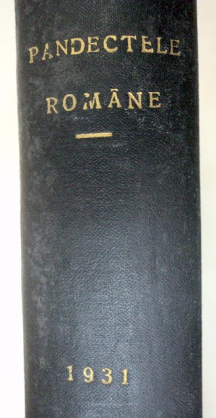 PANDECTELE ROMANE 1931-C.HAMANGIU