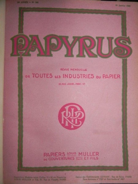 PAPYRUS 1929-1930