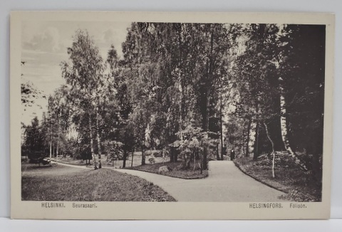 PARC IN HELSINKI , CARTE POSTALA , INCEPUTUL SEC. XX