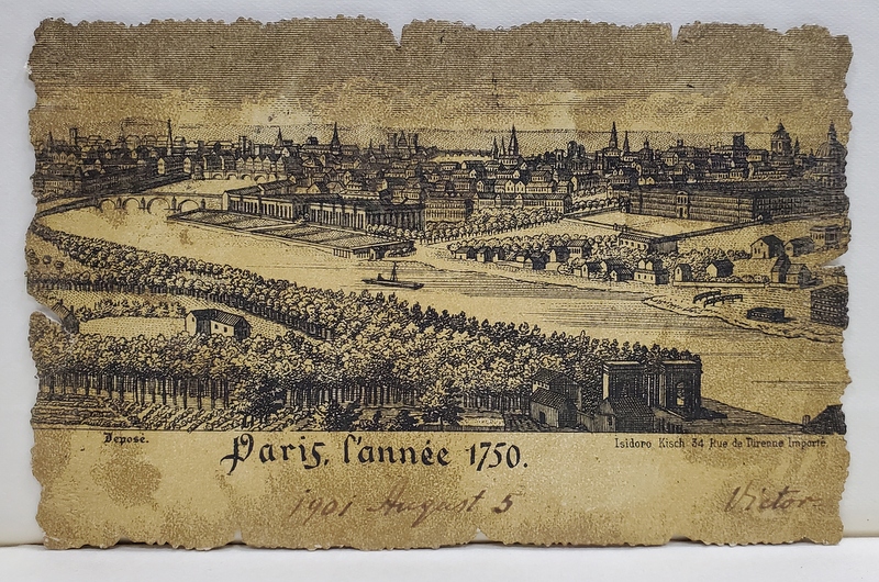 PARIS , ANUL 1750 , CARTE POSTALA ILUSTRATA , CLASICA