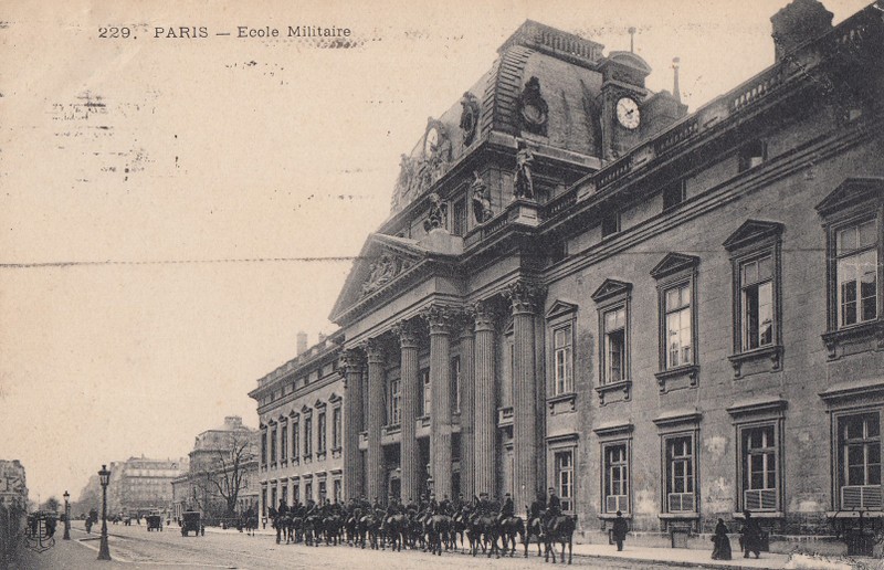 PARIS , SCOALA MILITARA , CARTE POSTALA , 1911