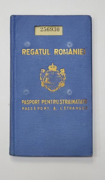 Pasaport emis in numele Majestatii Sale Carol II, 1938