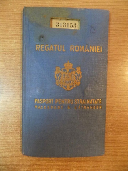 PASAPORT PENTRU STRAINATATE, CONSTANTIN TATAREANU, 25 NOIEMBRIE 1939
