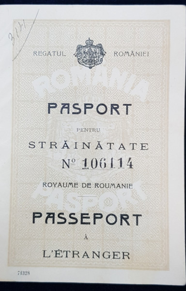 PASAPORT PENTRU STRAINATATE 'FERDINAND I'