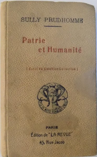 PATRIE ET HUMANITE (ESSAI DE SOLUTION COLLECTIVE) de SULLY PRUDHOMME