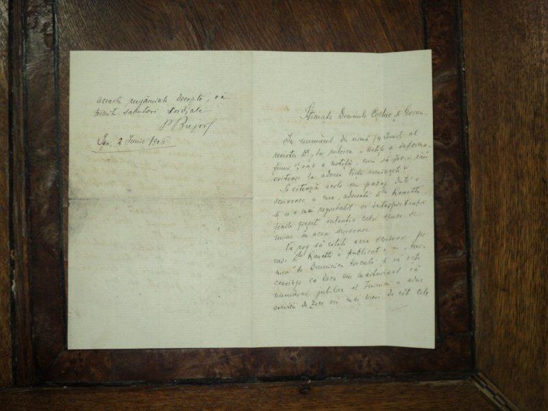 Paul Bujor, scrisoare adresata lui George Cosbuc si Ion Gorun