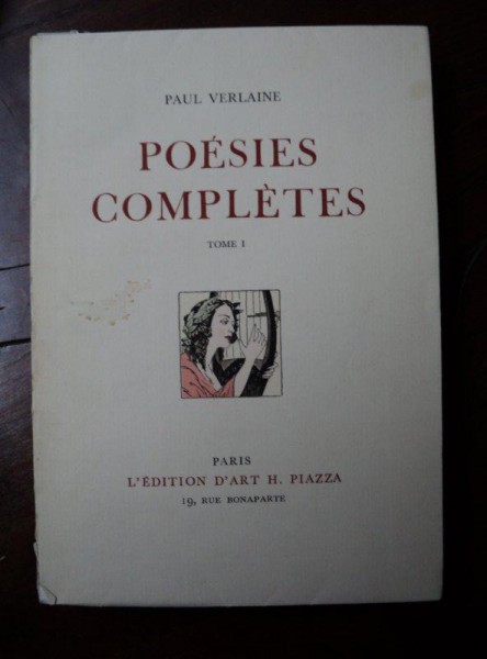 PAUL VERLAINE, POESIES COMPLETES, TOM I, PARIS, 1938