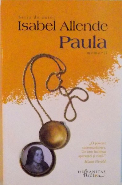 PAULA, MEMORII de ISABEL ALLENDE, 2018