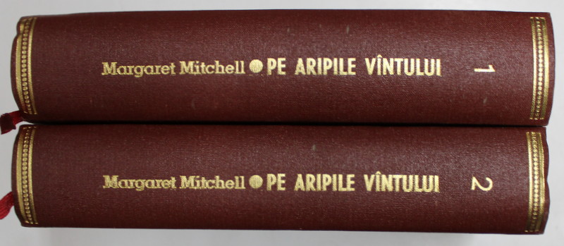 PE ARIPILE VANTULUI de MARGARET MITCHELL , VOLUMELE I - II , 1971
