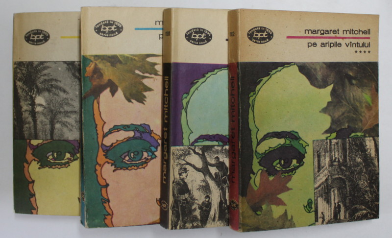 PE ARIPILE VANTULUI de MARGARET MITCHELL , VOLUMELE I - IV , 1984