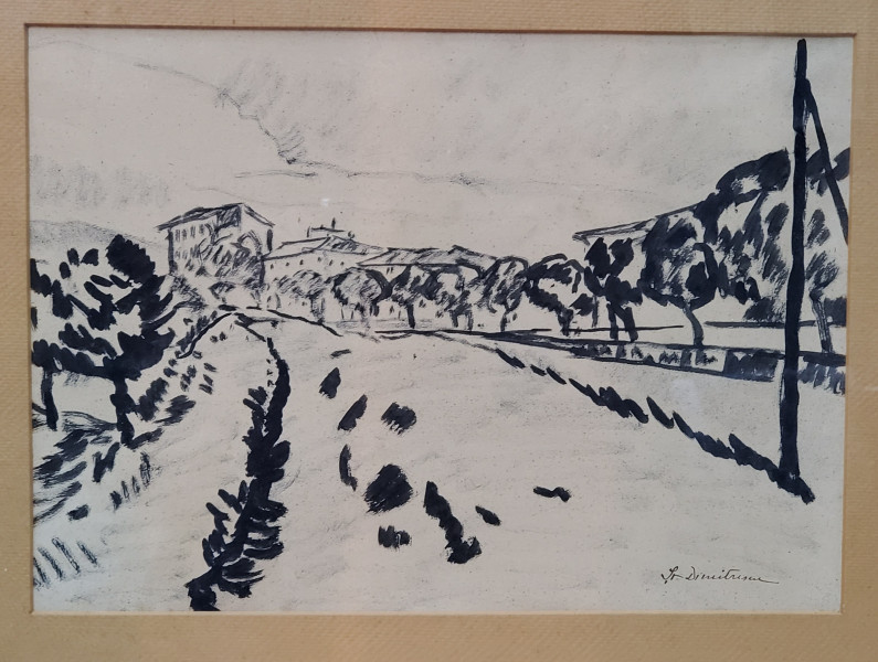 PEISAJ , GRAFICA de STEFAN DIMITRESCU 1886 - 1933