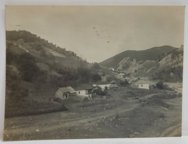 PEISAJ LA REGHIN , FOTOGRAFIE , CARTE POSTALA DECUPATA , INTERBELICA