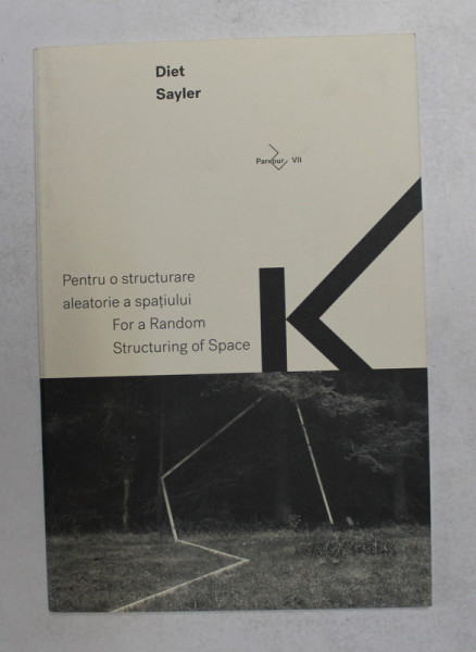 PENTRU O STRUCTURARE ALEATORIE A SPATIULUI - FOR A RANDOM STRUCTURING OF SPACE de DIET SAYLER , 2019 , TEXT IN ROMANA SI ENGLEZA