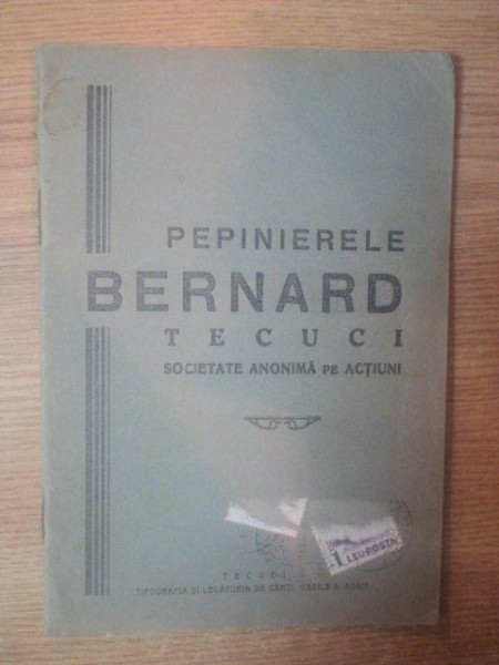 PEPINIERELE BERNARD TECUCI  , CATALOG