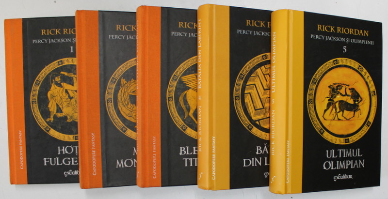 PERCY JACKSON SI OLIMPIENII , VOLUMELE I - V de RICK RIORDAN , 2013 - 2015 *COPERTA CARTONATA