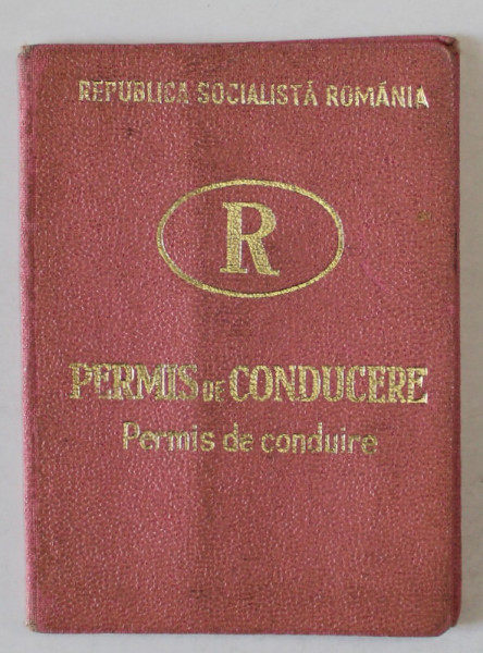 PERMIS DE CONDUCERE , CATEGORIA B , EMIS DE DIRECTIA MILITIEI CAPITALEI , 12 SEPT . 1967