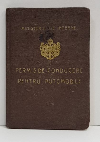 PERMIS DE CONDUCERE PENTRU AUTOMOBILE , 22 MARTIE 1935