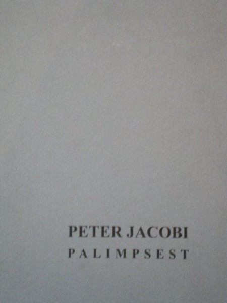 PETER JACOBI PALIMPSEST - SCULPTURA FOTOGRAFIE -2002