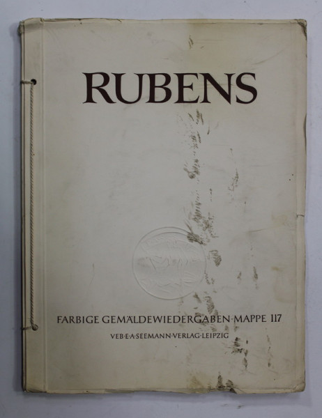PETER PAUL RUBENS 1577 - 1640 , ZEHN FARBIGE  GEMALDEWIEDERGABEN , 1956 , COPERTA CU URME DE UZURA SI PETE
