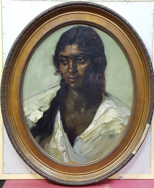 Petre Bulgaras (1884-1939 ) - Portret de tiganca