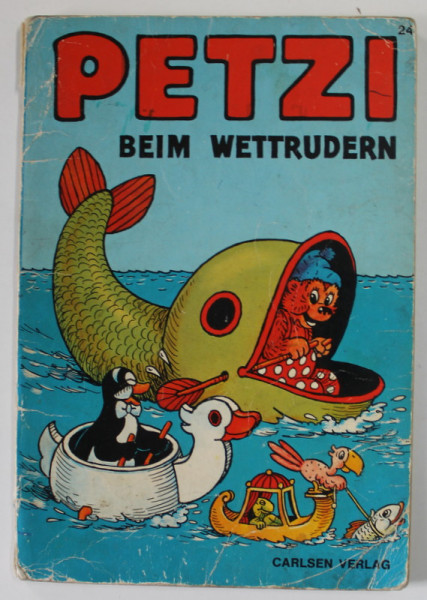 PETZI BEIM WETTRUDERN , von CARLA und VILHELM HANSEN , 1981 , BENZI DESENATE