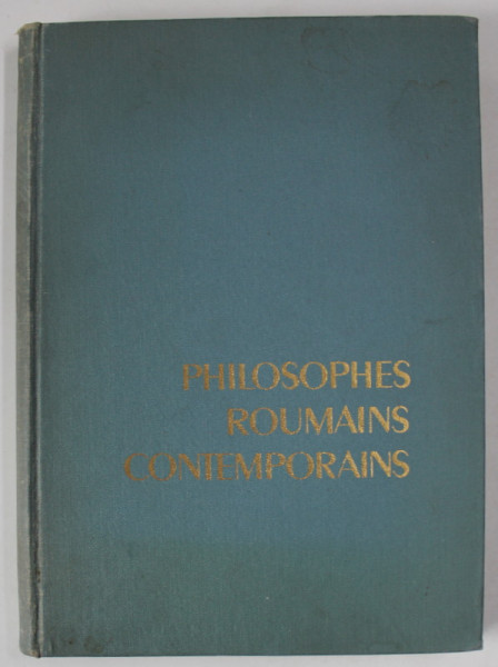 PHILOSOPHES ROUMAINS CONTEMPORAINS , 1958