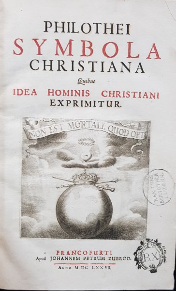 Philothei Symbola Christiana, Frankfurt 1677