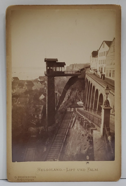 PHOTOGRAPH G. FRIEDERICHS , HELGOLAND - LIFT UND FALM   , FOTOGRAFIE CABINET , CCA. 1900