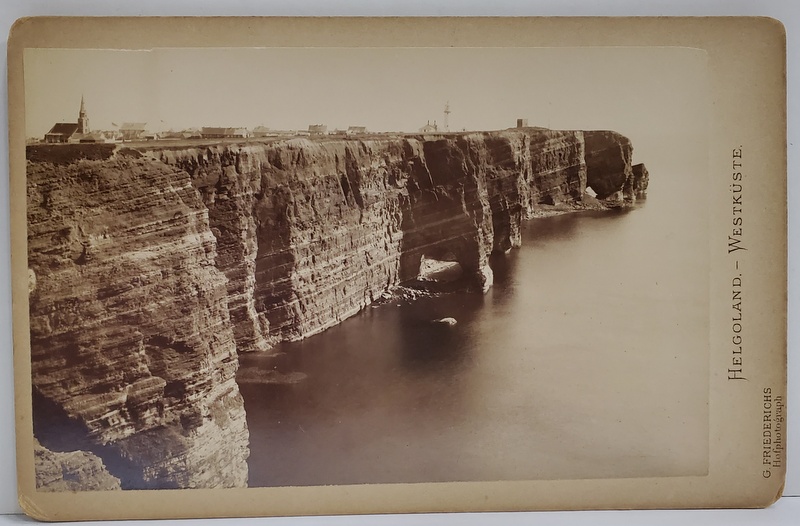 PHOTOGRAPH G. FRIEDERICHS , HELGOLAND - WESTKUSTE   , FOTOGRAFIE CABINET , CCA. 1900