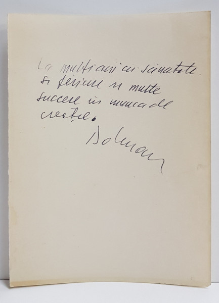 PICTORUL  AVANGARDIST  VASILE DOBRIAN ( 1912 - 1999 ) FELICITARE SEMNATA OLOGRAF , NEDATATA