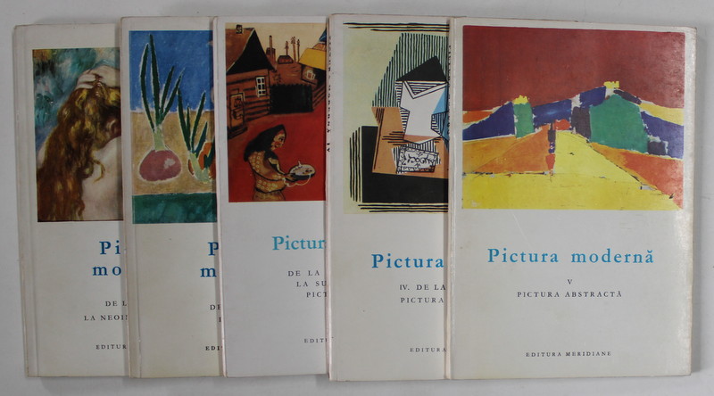 PICTURA MODERNA de JOSEPH - EMILE MULLER  , SET DE 5 VOLUME  , MICA ENCICLOPEDIE DE ARTA , 1967 -1969 , FORMAT REDUS