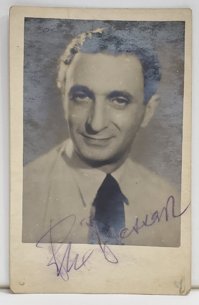 PIERRE BRASSEUR ( 1905 -1972 ) , ACTOR FRANCEZ , FOTOGRAFIE SEMNATA OLOGRAF , TIP CARTE POSTALA , ANII '40