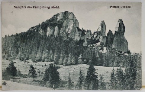 PIETRELE DOAMNEI , CAMPULUNG MOLDOVENESC , CARTE POSTALA , 1929