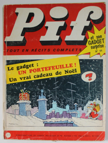 PIF , ET SON GADGET SURPRISE , No. 44 , DECEMBRE , 1969 , LIPSA GADGET