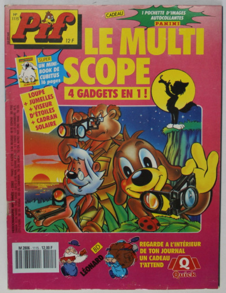 PIF , GADGET , no. 1115 , AOUT   ,1990  , LIPSA GADGET