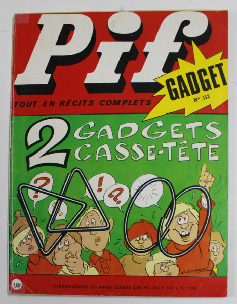 PIF , GADGET , NO. 112 , AVRIL 1971 , LIPSA GADGET