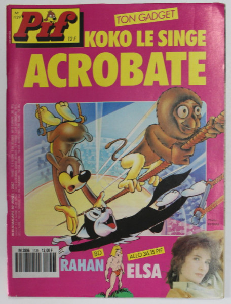 PIF , GADGET , no. 1129 , NOVEMBRE 1990 , LIPSA GADGET