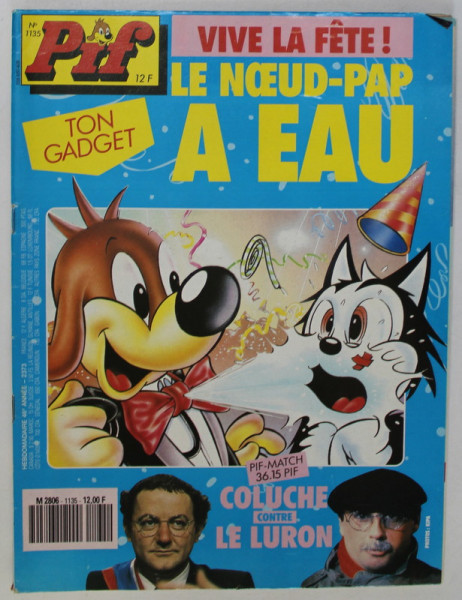 PIF , GADGET , no. 1135 , JANVIER  , 1991 , LIPSA GADGET