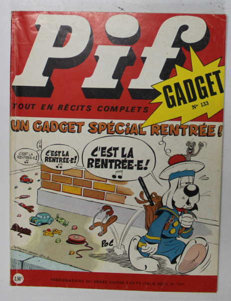 PIF , GADGET , No. 133 , SEPTEMBRE , 1971 , LIPSA GADGET