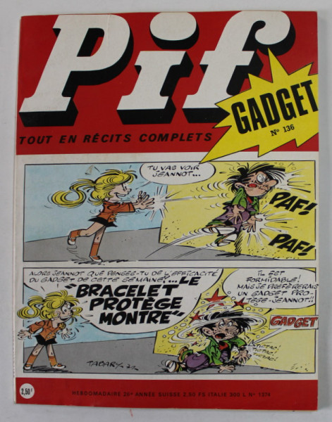 PIF , GADGET , No. 136  , SEPTEMBRE  , 1971 , LIPSA GADGET